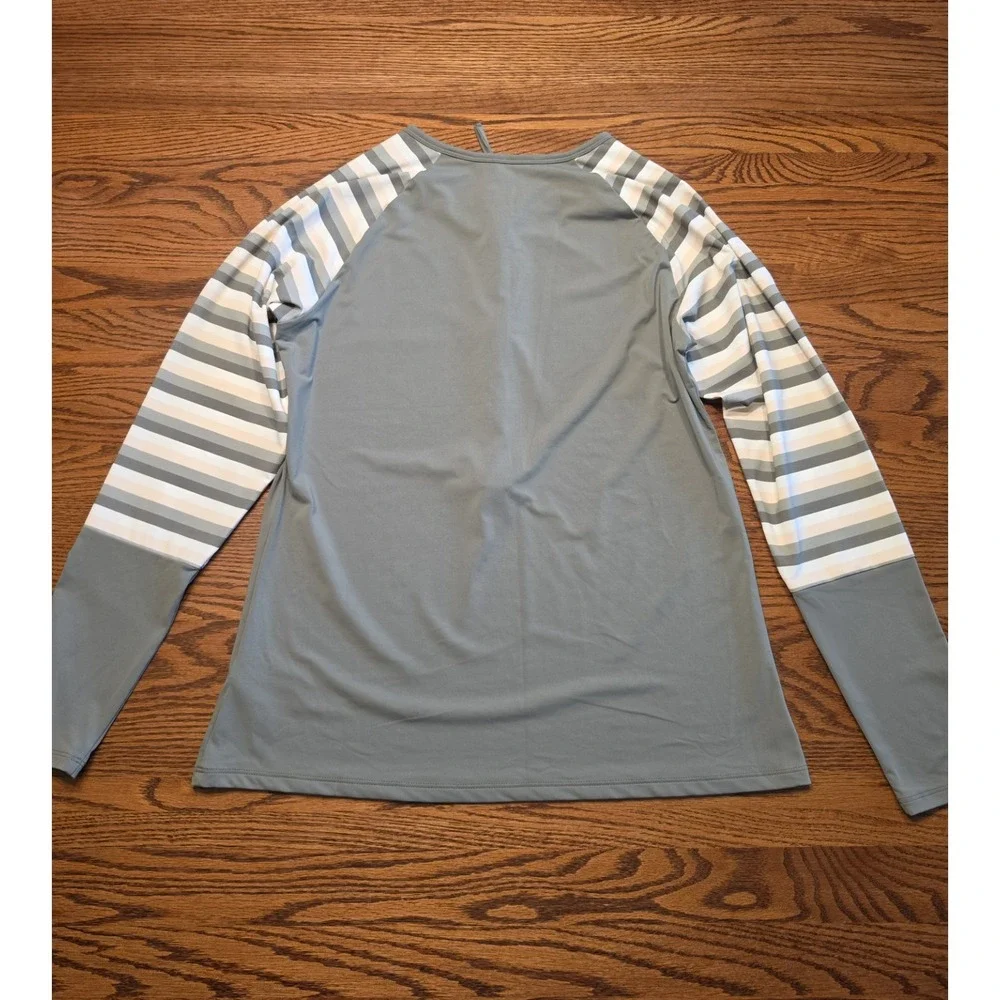 Carve Designs Rash Guard Swim Shirt Womens Large Sage Green Half Zip Beach